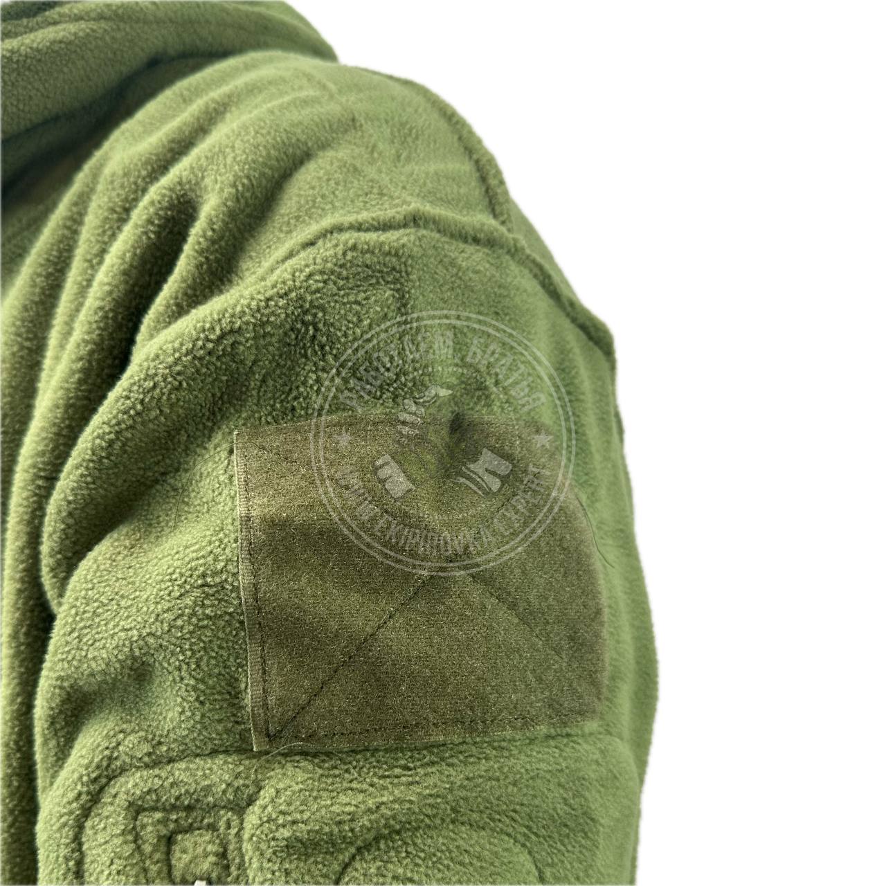 Кофта флисовая "Shark Skin" с капюшоном (мох, M)