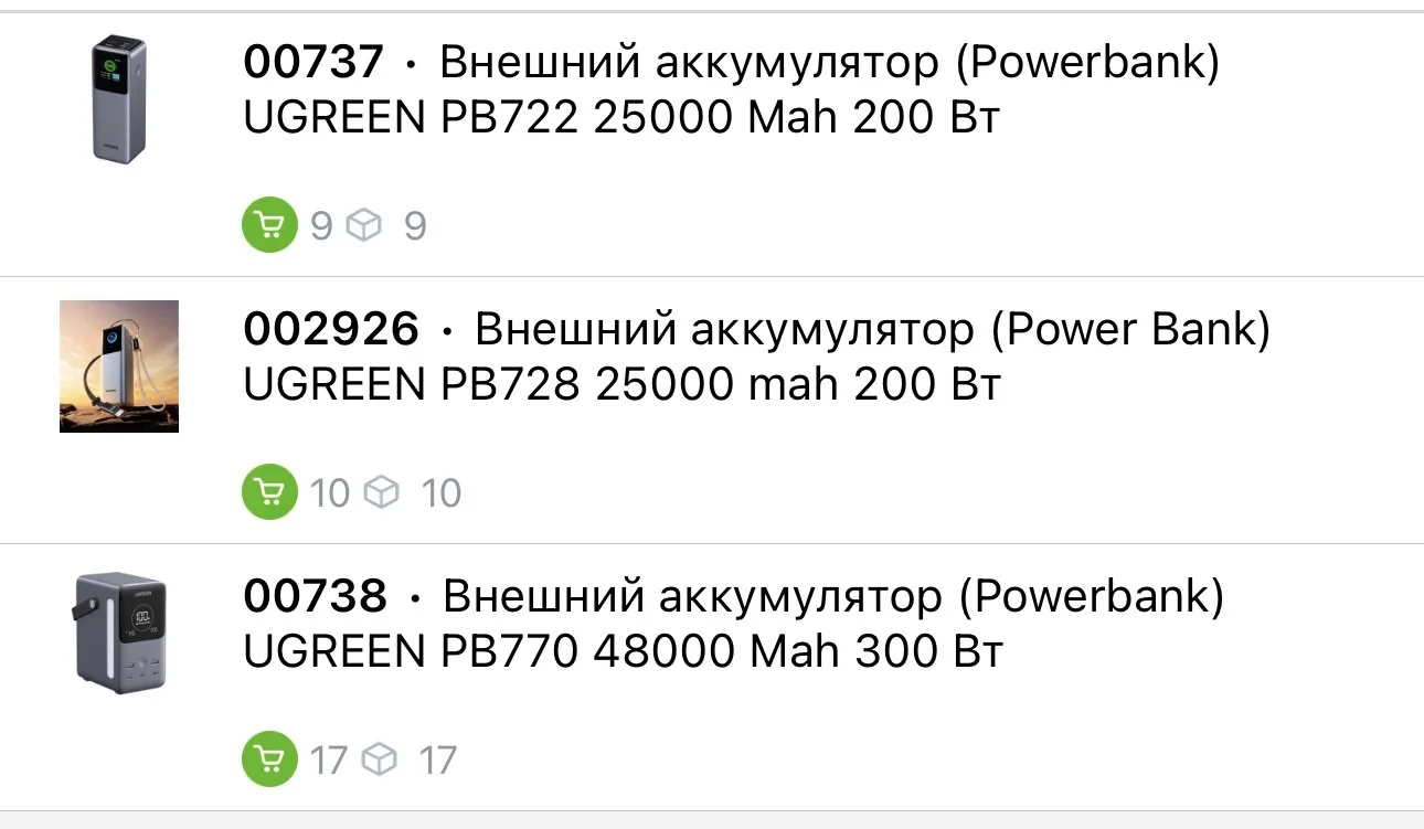 🔘Внешний аккумулятор (Powerbank) UGREEN PB770 48000 Mah