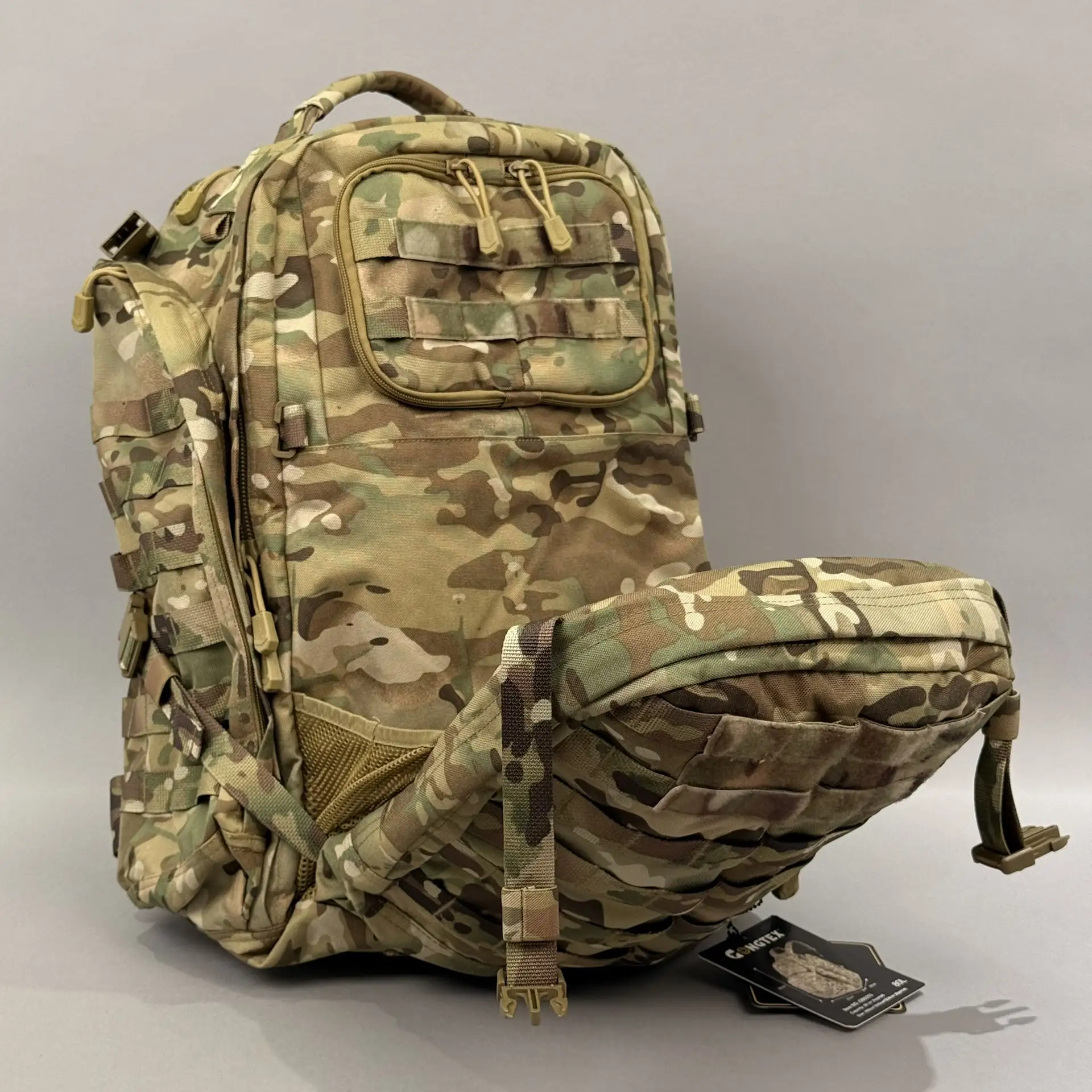 Рюкзак Тактический GONGTEX, 80L в расцветке мультикам / Multicam