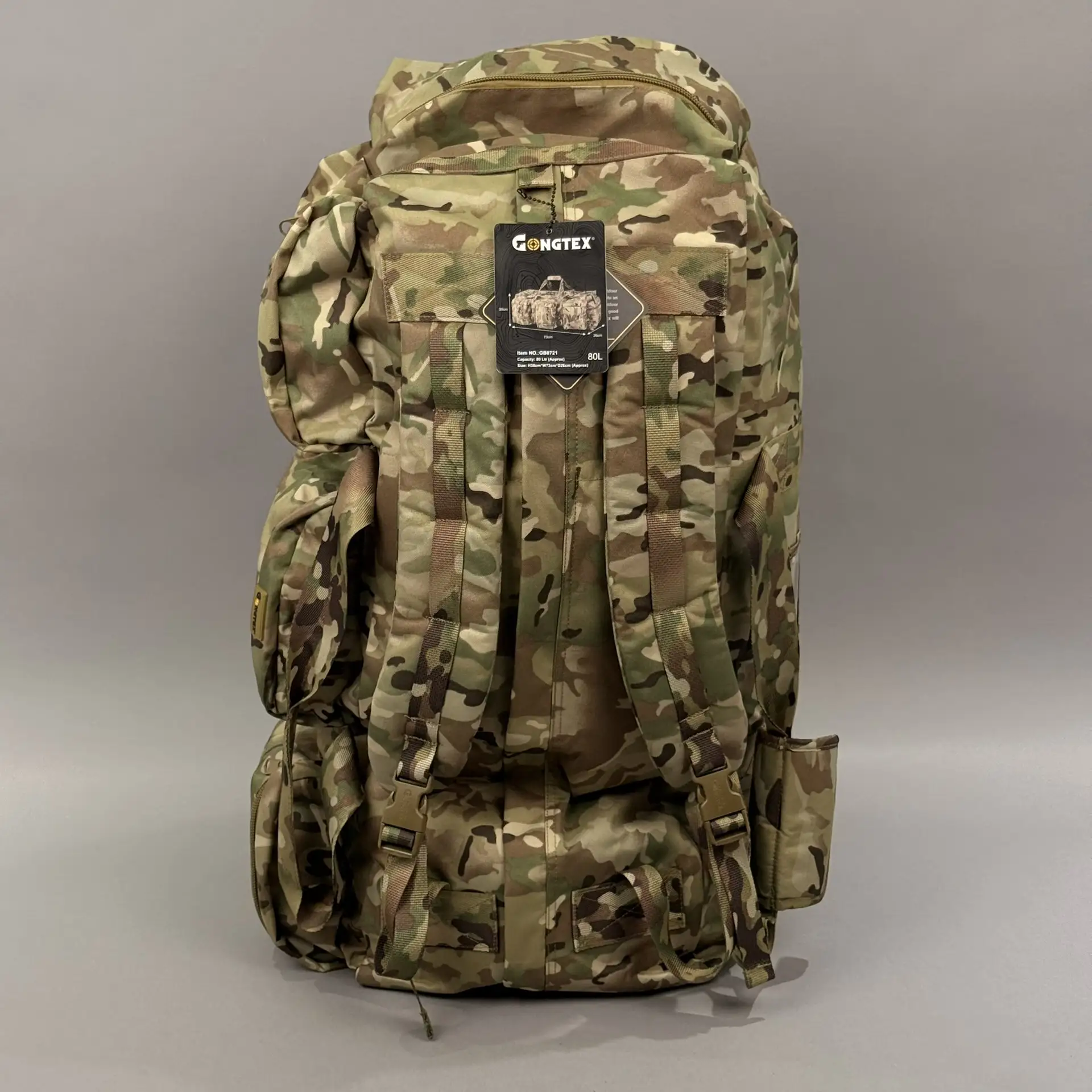 Сумка-рюкзак (баул) GONGTEX®️, 100L, тактический (Арт.0721) в расцветке мультикам / MultiCam