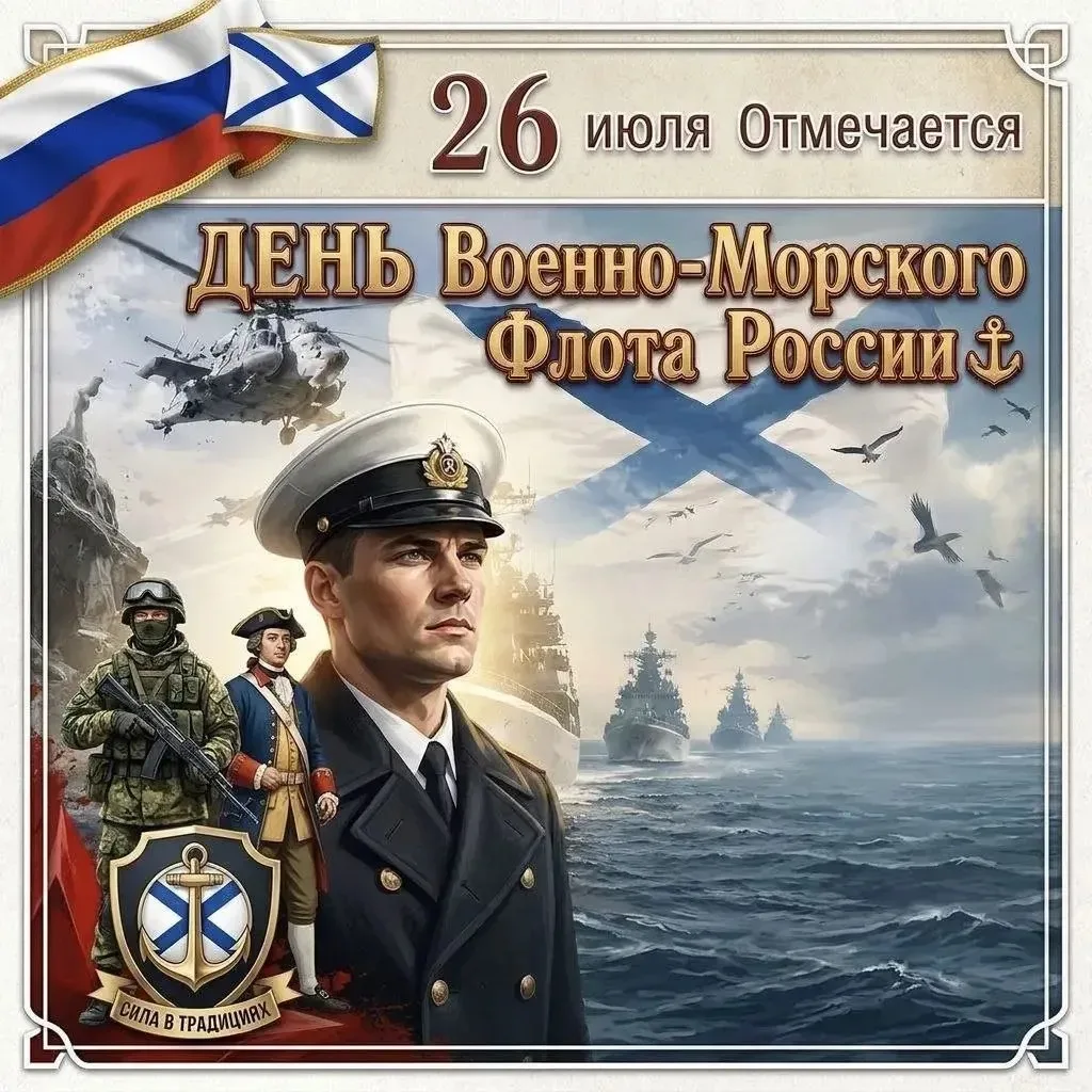 26 июля отмечается День Военно-Морского Флота России⚓️