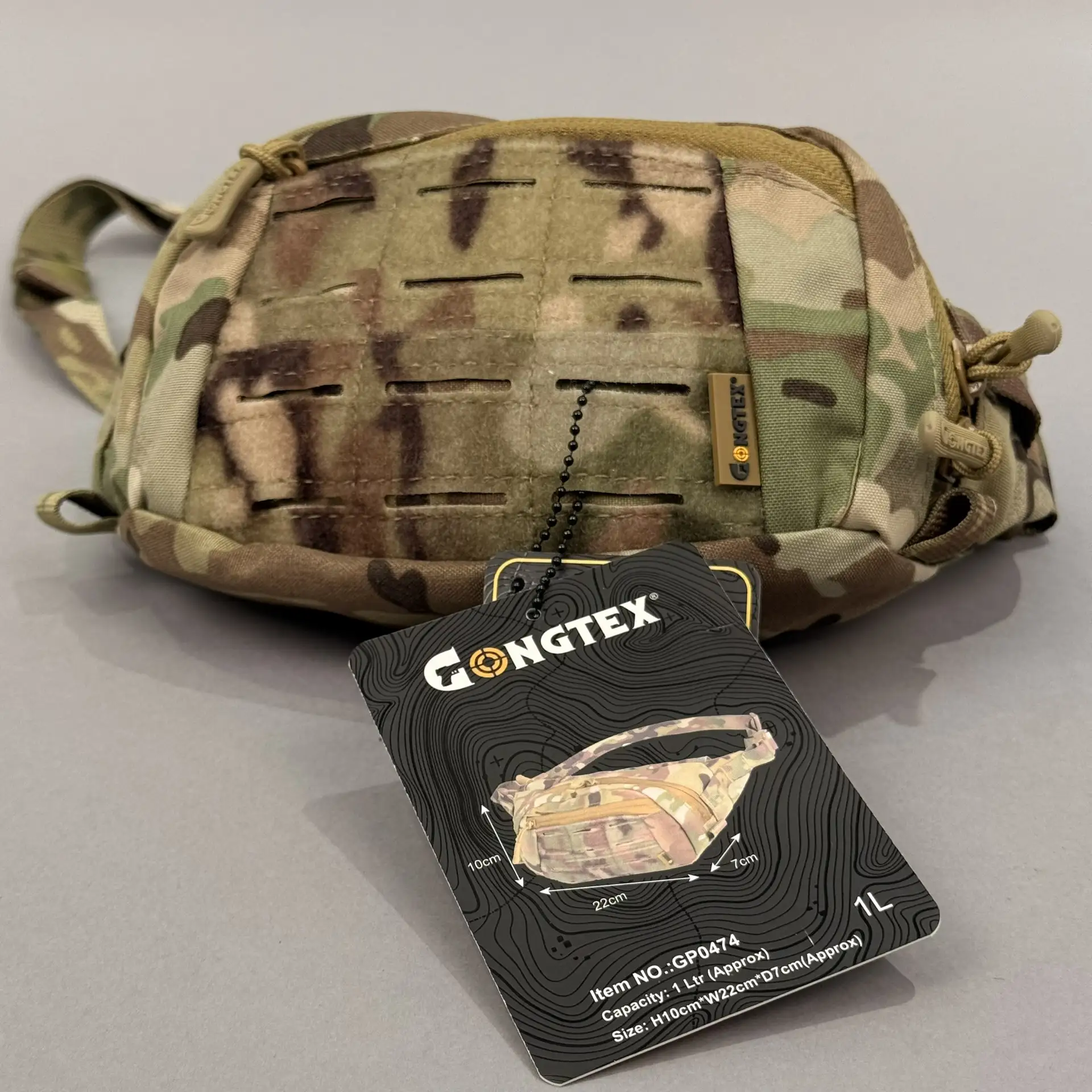 Сумка поясная GONGTEX Waist bag, в расцветке мультикам / MultiCam