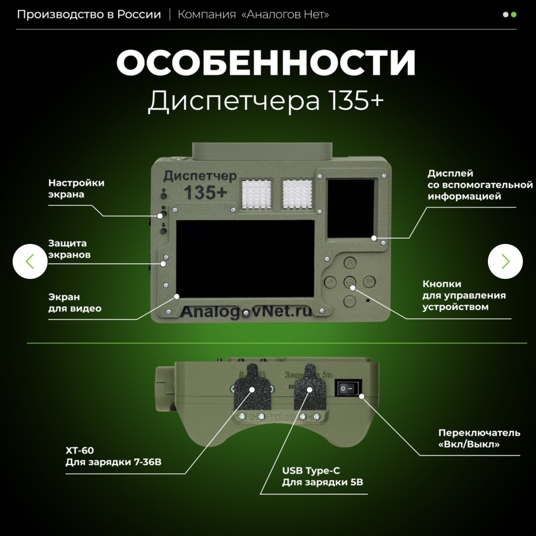 Детектор дронов/перехватчик видеосигнала "Диспетчер 135+"
