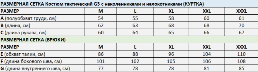 Костюм тактический G3 с наколенниками и налокотниками (мох, M)