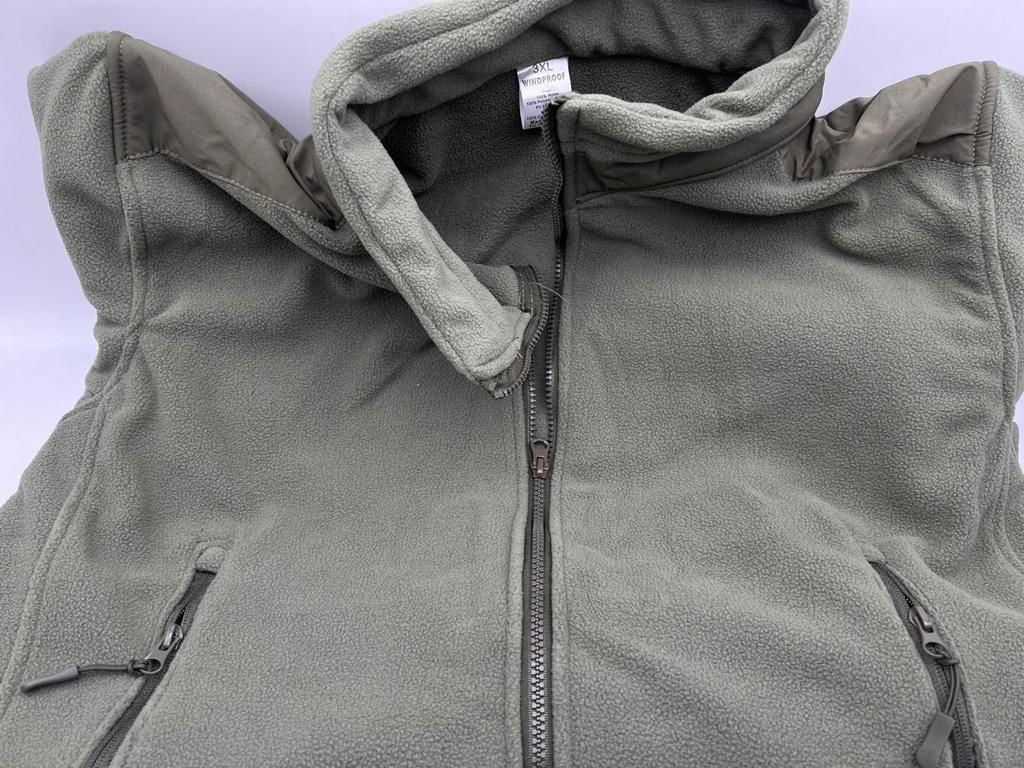 Кофта флисовая "Shark Skin" без капюшона, цвет олива (австрийский, 4XL)