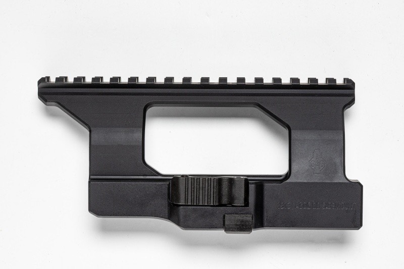 Кронштейн SAG боковой быстросъемный Picatinny/ACOG для АК/Сайга, стальная защелка и зуб, алюминиевый сплав