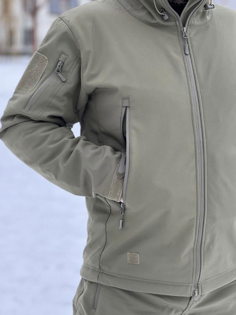 Костюм тактический демисезонный «ESDY» SOFTSHELL / Софтшел (олива, M (46-48))