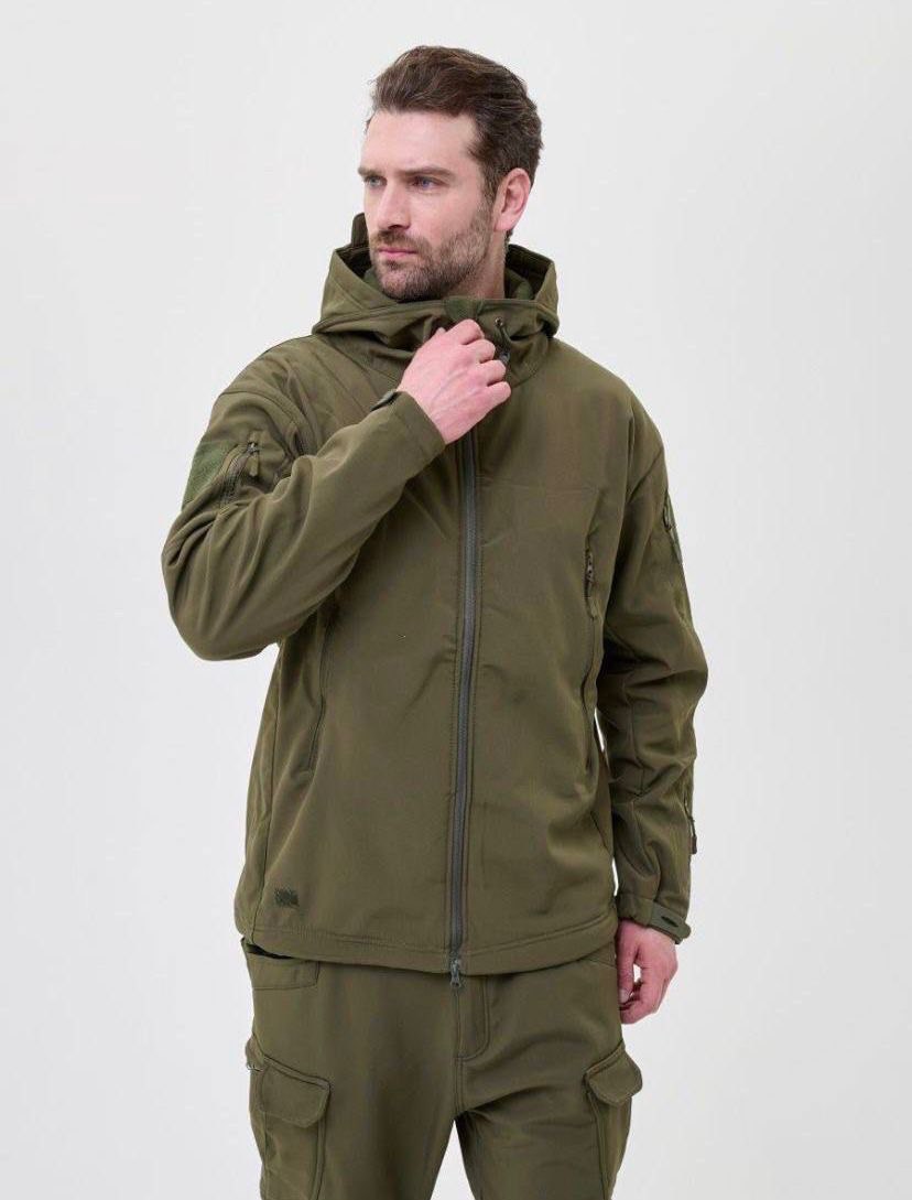 Костюм тактический демисезонный «ESDY» SOFTSHELL / Софтшел (олива, M (46-48))