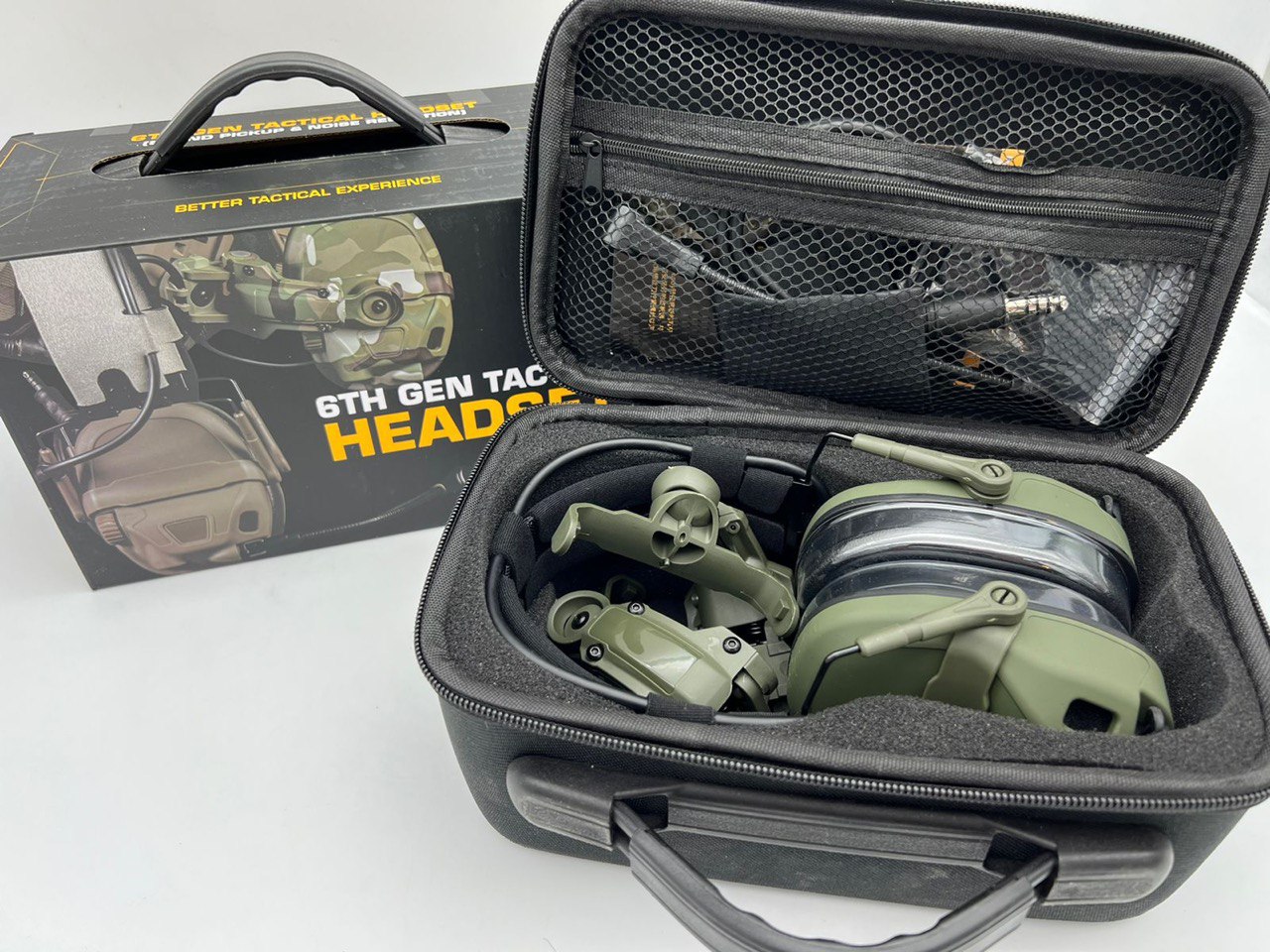 Активные наушники 6TH GEN TACTICAL HEADSET (Олива)