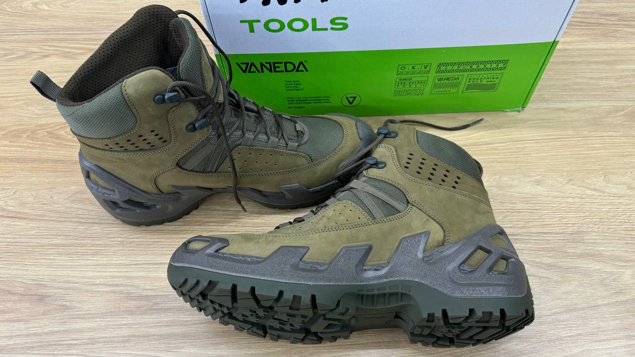 Ботинки "VANEDA" V-Clutch 1192, Pro On Duty Mid Bot (45 (296-302мм), Haki / олива)