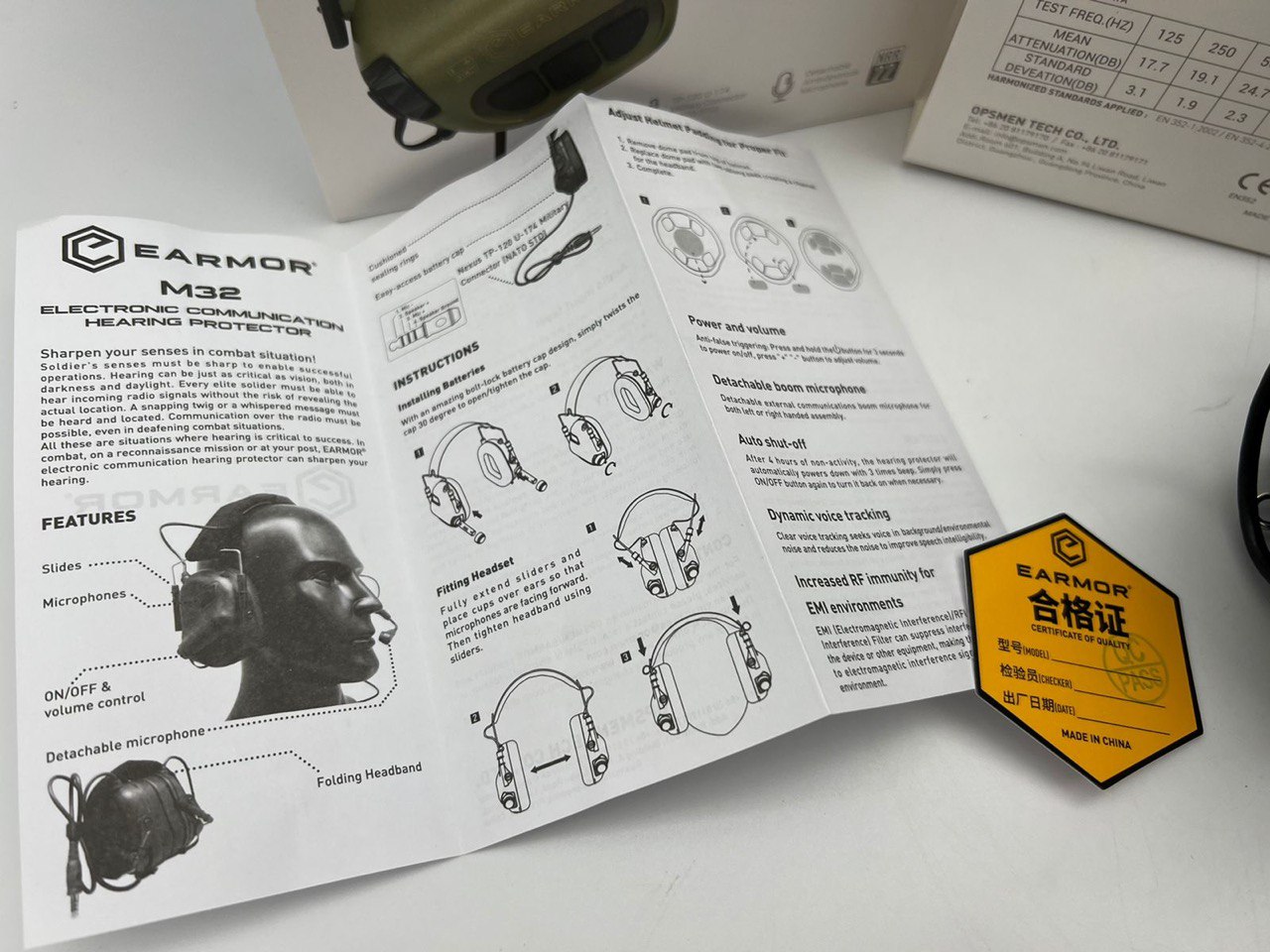 Активные наушники EARMOR M32