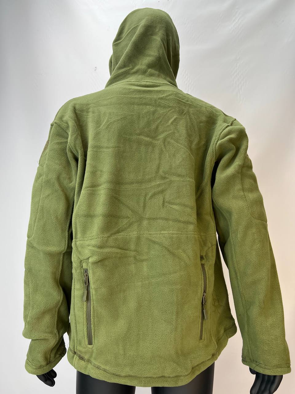 Кофта флисовая "Shark Skin" с капюшоном (олива, 3XL)