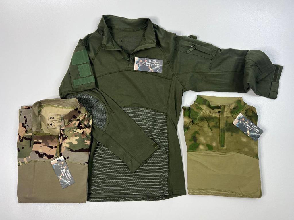 Футболка-поло с длинным рукавом "COMBAT TACTICAL" (мультикам, L)