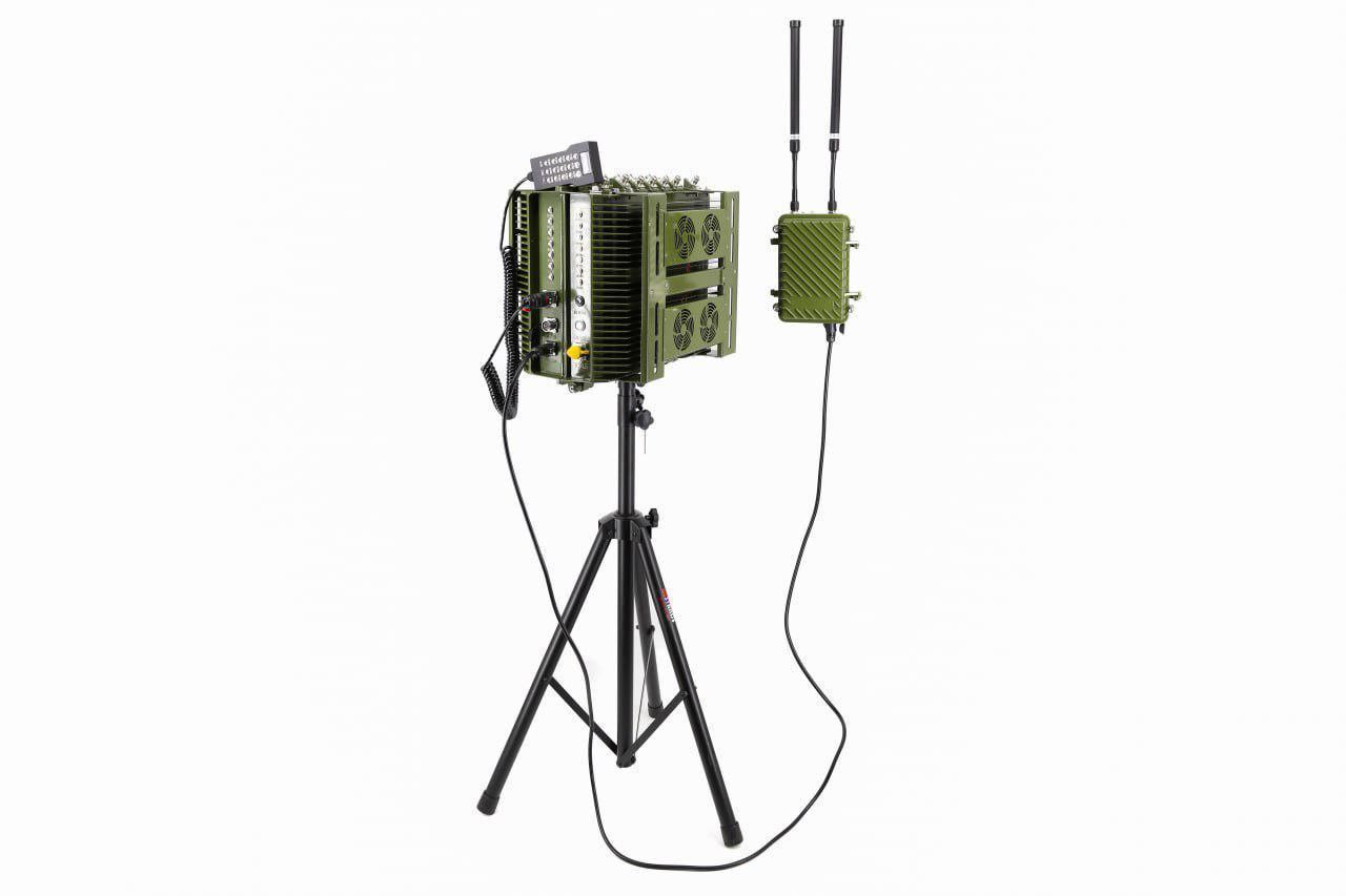 🌐Комплекс РЭБ «СКАНИЯ D10» 500W (100-2600 MHz) + автоматический детектор-определитель купольного типа «👁️ОКО 360»