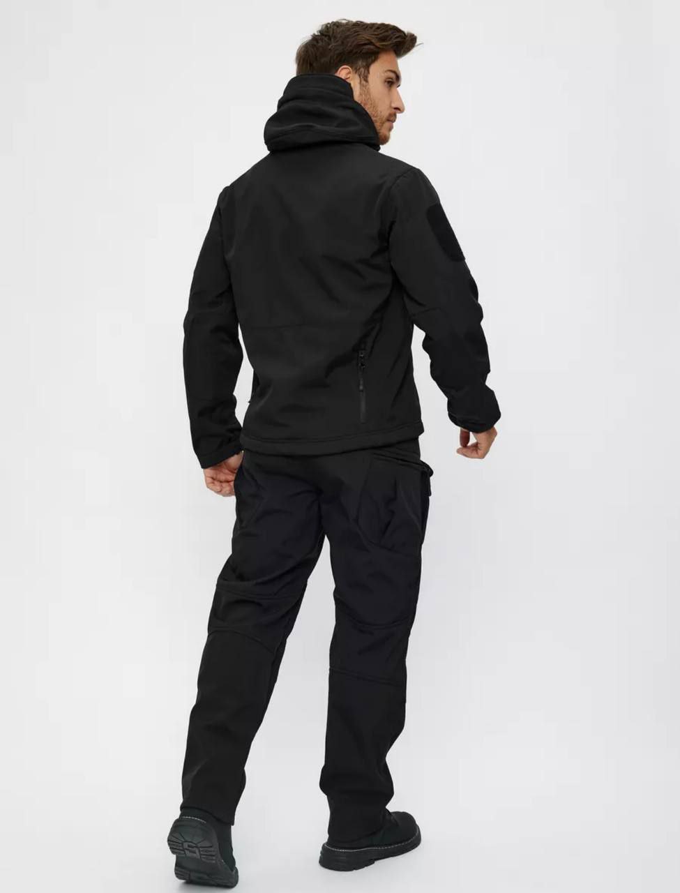 Тактический костюм Esdy Softshell - изготовлен из водоотталкивающей ткани (Акулья кожа), с утепленным флисовым подкладом