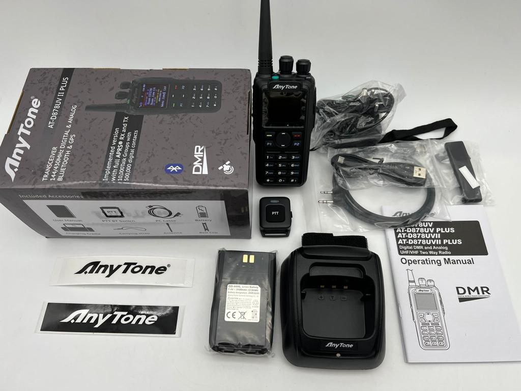 ⏺AnyTone DMR AT-D878UV II Plus Портативная аналогово-цифровая радиостанция