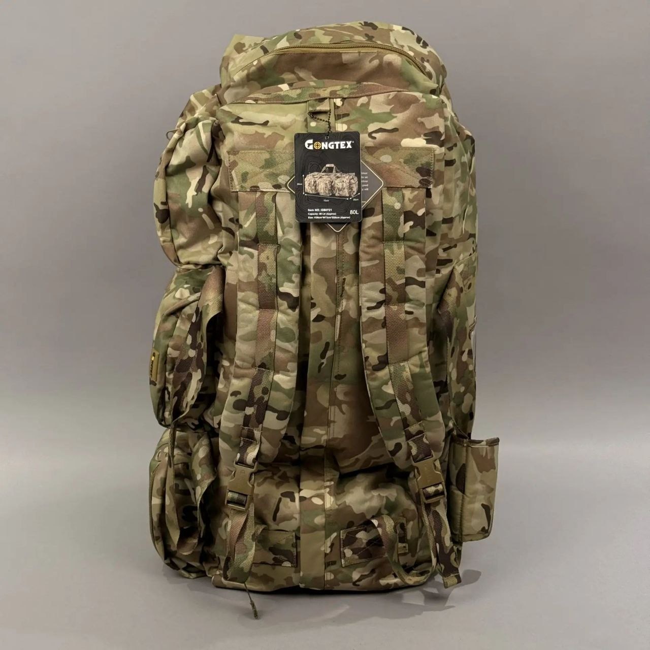 Сумка-рюкзак (баул) GONGTEX®️, 100L, тактический в расцветке мультикам / MultiCam